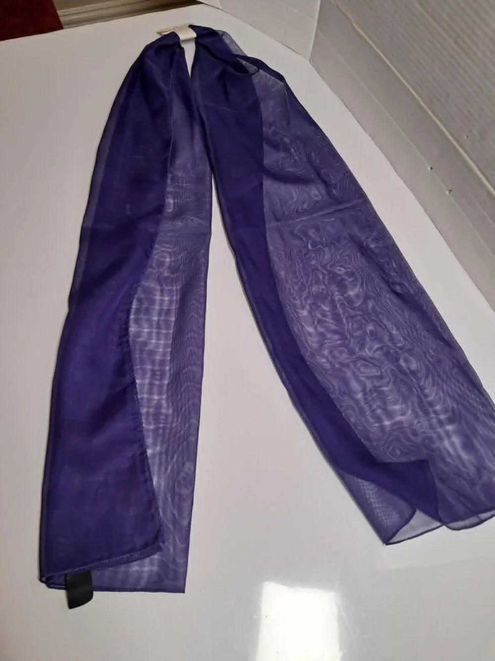 Purple Sheer Chiffon Scarf Lightweight Fashion Wrap - 60 In